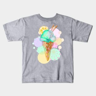 Ice Cream Mint and Lemon Kids T-Shirt